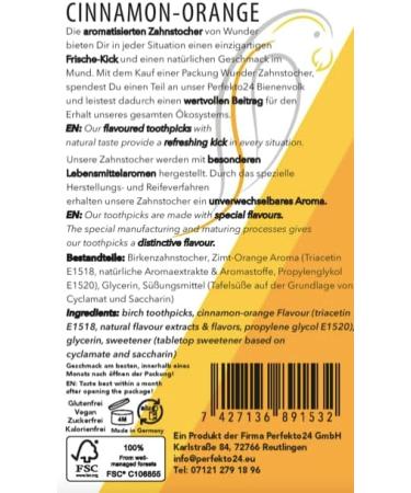 Wonder Toothpick - Flavoured Toothpicks for Fresh Breath and Teeth Cleaning on-the-go - Sugar-Free Vegan Cinnamon Orange Flavor - Buy Online on GoSupps.com