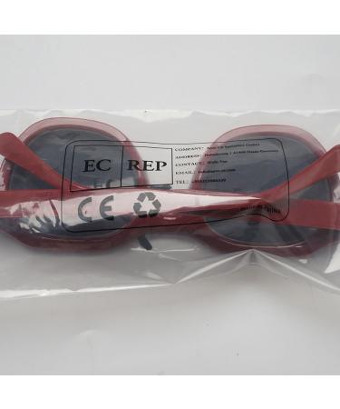 Lanomi Unisex Reading Glasses with Sun Protection & Blue Light Filters - Prescription-Ready Red Frame Gray Lens 3.0x - Buy Online on GoSupps.com