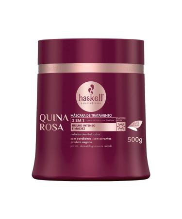 Haskell - Linha Quina Rosa - Mascara de Hidratacao 4 em 1 500 Gr - (Pink Quina Collection - Moisturizing Mask 4 in 1 Net 17.63 Oz)