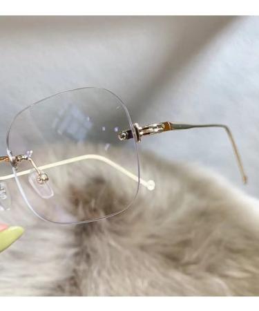 PARWANA Anti Glare Rimless Computer Readers - Stylish +0.00 Presbyopic Glasses for Men & Women | Flat Light Mirror - Buy Online on GoSupps.com