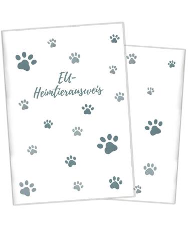 Wilhelm Fell case for the EU pet ID card for your pet I Personal gift idea for your pet I protective cover for the pod (paw blue) EU pod