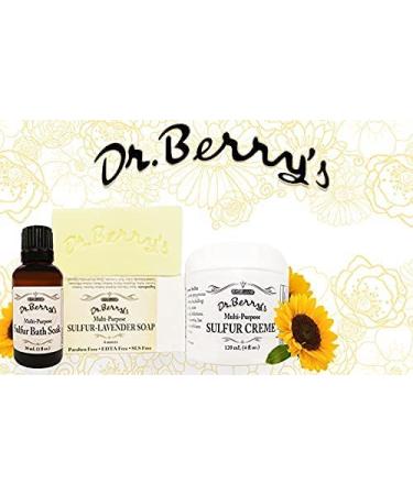 Dr. Berry's Multi-Purpose Sulfur Creme | Fast Itch Relief for Irritated Skin, Insect Bites, Acne, and Skin Infections | Potent Anti-Inflammatory Formula | 4 Fl Oz - Buy Online on GoSupps.com