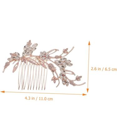 Angoily Bridal Comb Barrettes for Women Bridal Headpiece Hair Gems for Women Laundry Dispenser Wedding Headdresss Yellow Barrette Gold Tiara Simple Bridesmaid Hair up Zinc Alloy - Buy Online on GoSupps.com