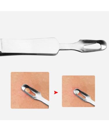 Baluue 9 Pcs Clip Comedone Tweezers Blackheads Pimple Extractor Tool Remover Stainless Steel Silver - Buy Online on GoSupps.com