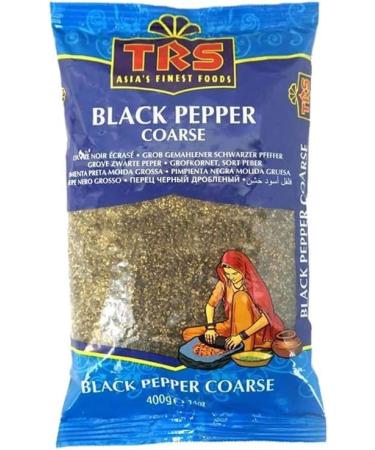 TRS Black Pepper Coarse | 400G |Crushed | Cracked Black Peppercorns | Spice Seasoning Dressing Coarse |Ground Black Pepper |Indian Origin - Buy Online on GoSupps.com