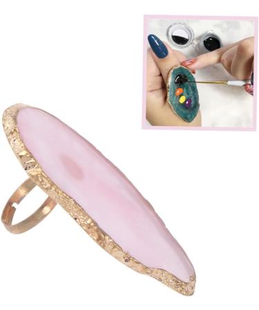 FRCOLOR Nail Palette For Manicure With Golden Jade Agate Texture For Personal Use medium pink - Buy Online on GoSupps.com