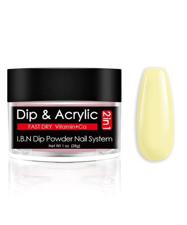 Light Yellow Dip Powder with Added Vitamin Calcium - Salon Quality Fine Nail Art Powder for DIY French Manicure At Home - Odor-Free & Long-Lasting - No Lamp Needed (58) - Buy Online on GoSupps.com