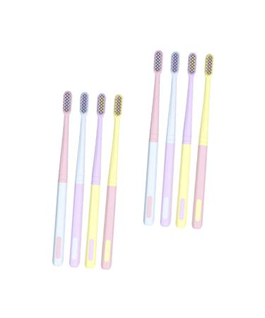 Gatuida Manual Toothbrush 8pcs Ice Cream Toothbrush Man Plastic Manual Whitening Toothbrush