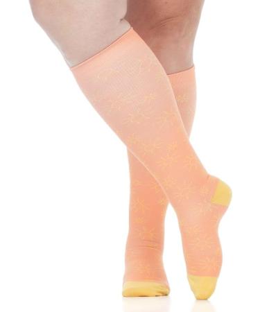 Buy VIM & VIGR Nylon 20-30 mmHg Graduated Compression Socks - Clementine Sunnies (Large/X-Large) | Best International Shipping - Buy Online on GoSupps.com