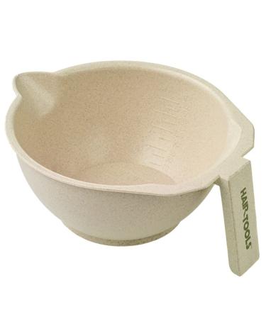 Hair Tools mixing bowl for hair dye. Professional salon tone shells with measurement markings and handy handle made from an environmentally friendly straw for coloring bleaching coloring and - Buy Online on GoSupps.com