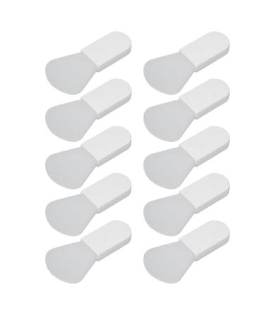 10 pieces of silicone face mask brushes mini sludge applicator with a short handle portable face beauty tool white (baked)