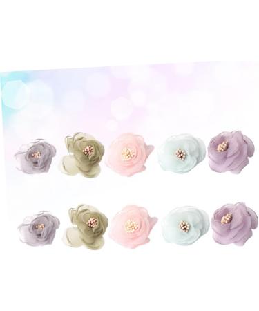 COHEALI 30 Pcs Silk Flower Fabric Chiffon Flowers Sewing Flower Cloth Flower Craft Flower Perm Flower Head Picture 1x3pcs 4*4CMx3pcs - Buy Online on GoSupps.com