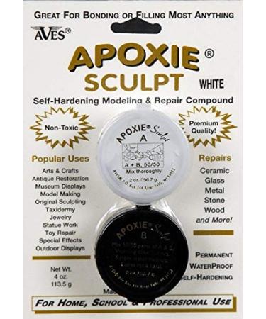 Aves Apoxie Sculpt - 2 Part Modeling Compound (A & B) - 1/4 Pound, White - Buy Online on GoSupps.com