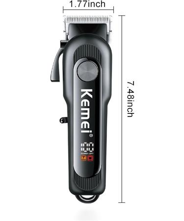 Professional Cordless Hair Clippers for Men - Rechargeable Electric Barber Haircutting Kit KM-1132 | Adjustable Trimmer & Fade Clipper - Buy Online on GoSupps.com