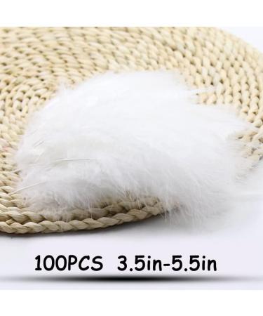 White Feather Craft Supplies - 100pcs Dreamcatcher Fringe Trim Colored Feathers - Buy Online on GoSupps.com