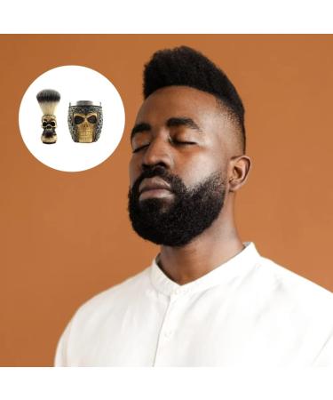 ABOOFAN Skull Beard Brush - Handmade Shaving Brush for Men | Unique Skull Design & Shell Foam | Perfect for Beards & Halloween Style - Buy Online on GoSupps.com