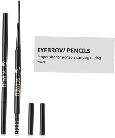 Angoily 3pcs 2 1 Eyebrow Makeup Tools Brow Pencil Triangle Pencil Makeup Accessories To Rotate Lock Cylinder 1 count (Pack of 1) Dark Brownx3pcs - Buy Online on GoSupps.com