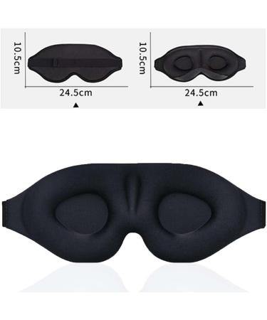 Ultra Soft Blackout Sleep Mask for Men and Women - Comfortable Eye Shade Cover for Travel, Nap, and Sleeping - Buy Online on GoSupps.com
