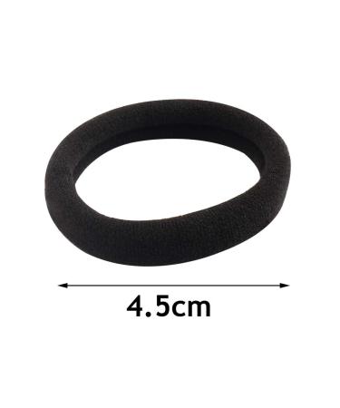 100 Pieces Black Hair Ties - 4.5cm Elastic Cotton Hair Ties for Women Girls & Men - Perfect for Buns High Quality & Durable - Buy Online on GoSupps.com