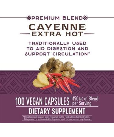 Nature's Way Extra Hot Cayenne 100 Capsules - Pack of 2 | Boost Metabolism & Wellness - Buy Online on GoSupps.com