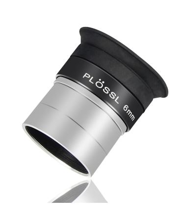 CelticBird 1.25inch Fully MultiCoated Plossl Telescope Eyepiece 6mm 4-Element Plossl Design Telescope Accessory Astronomy Gifts Threaded for Standard 1.25inch Astronomy Filters PL6mm