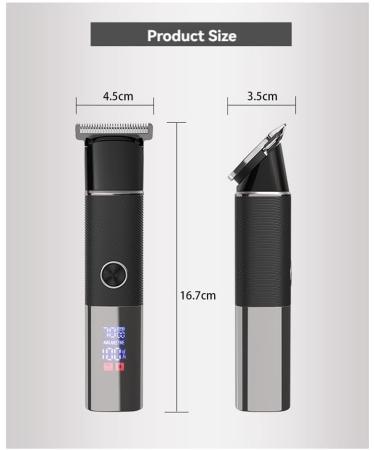AuntYou Electric Trimmer for Men'S Groin Hair Versatile Body Groomer Digital Display Waterproof Hair Trimmer - Buy Online on GoSupps.com