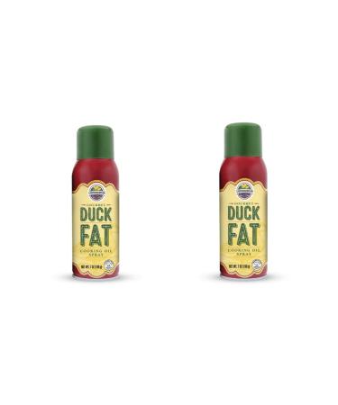 Cornhusker Kitchen Gourmet Duck Fat Spray Cooking Oil Bottle - All Natural Foods Gluten-Free Organic Lard Unsaturated Fat Spray Oil - Non-Stick Cooking, Baking Butter Spray, Grill Oil Spray - 7oz (2-Pack)