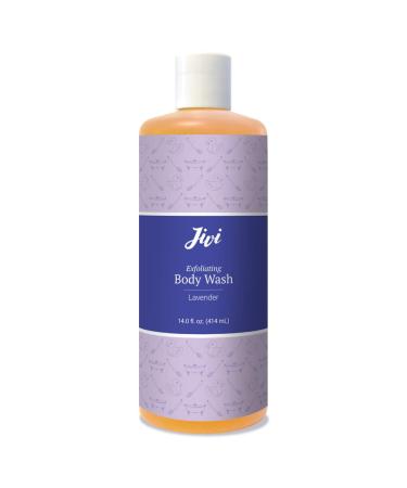 Jivi Exfoliating Body Wash (Lavender) | Gentle Sulfate-Free Body Wash for Daily Use | 100% Natural with Organic Ingredients | Made for All Skin Types | 14 fl. oz.