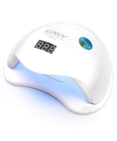 UV LED Nail Lamp SUNUV UV LED Nail Polish Dryer Professional Gel Machine for Manicure and Pedicure with Sensor and 4 Timers 48W SUN5Plus Valentine Gift for Girls Women