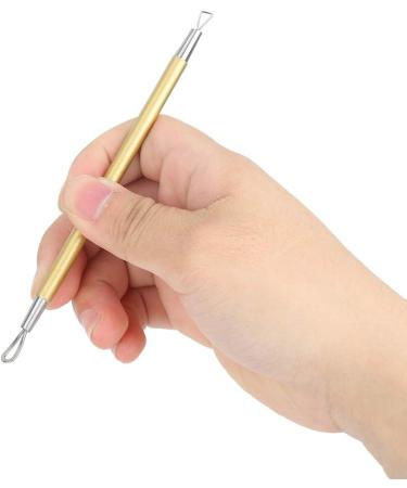 Verdant Touch Face Cleaning Tool Blackhead Extractor Steel Triangle Pimple Removal Tool for Face Comedone Remover and Acne Pressing Ring Gold - Buy Online on GoSupps.com