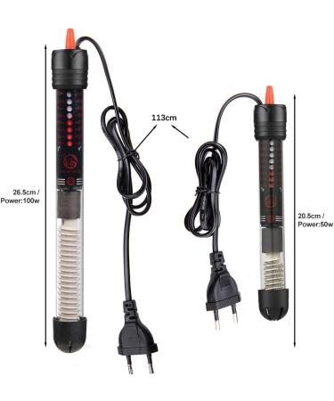 CEWROM 100W Adjustable Aquarium Heater | Thermostat for 40-60L Fish Tanks | Suction Cup Heating Rod - Buy Online on GoSupps.com