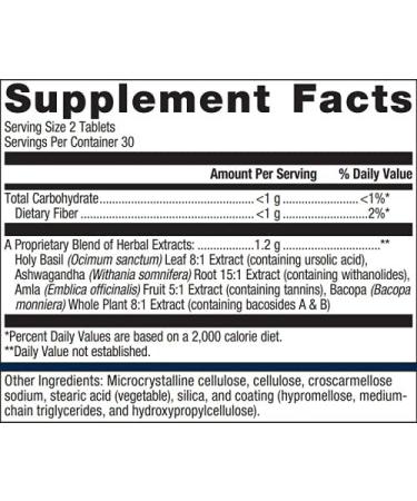 Metagenics Exhilarin Ayurvedic Formula - 60 Tablets with Adaptogens and Ashwagandha for Energy & Stress Support - Buy Online on GoSupps.com