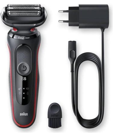 Braun Series 5 50-R1000s Foil Shaver Red 3 Piece Set - Premium Shaving Kit - Buy Online on GoSupps.com