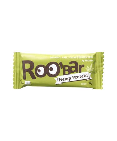 Roo'bar Barre nerg tique Prot ine de Chanvre - Bio & Vegan -30g graine de chanvre 30 g (Lot de 1)