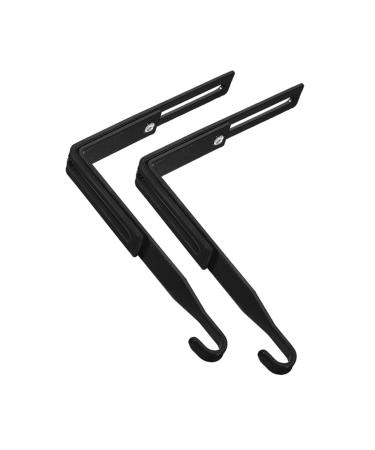 ABOOFAN 2pcs Metal Cabinet Hooks Heavy Duty Clothes Hanger Towel Hooks Metal Hook Wall Hanging Household 8.00X7.00X1.20CM Black