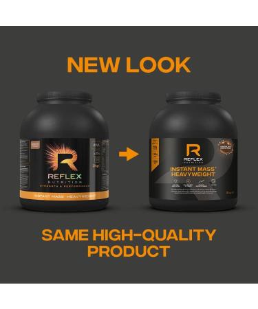 Reflex Nutrition Instant Mass Heavyweight Protein Powder 2kg - 1000+ Calories, 60g Protein, 18 Vitamins - Strawberries & Cream Flavor - Buy Online on GoSupps.com