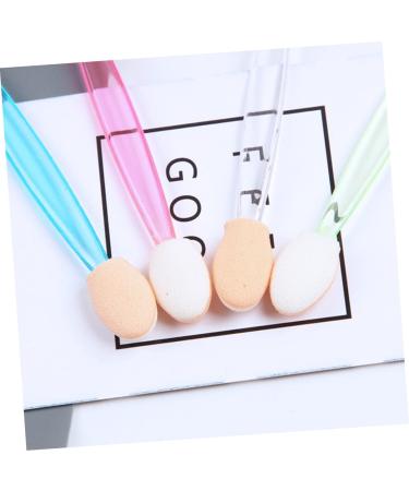 Mikinona 50pcs Two-color Eyeshadow Brush Eye Makeup Brush Drawstring Cosmetic Bag Concealer Latex Head White - Buy Online on GoSupps.com