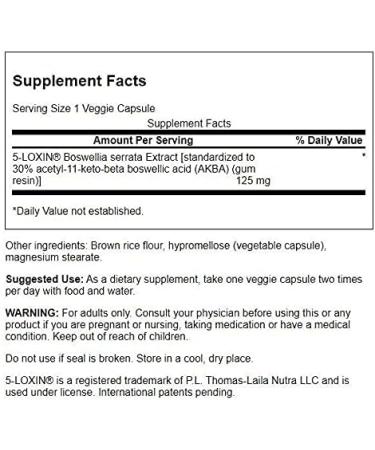 Swanson Boswellia Serrata Extract 125mg 60 Veg Caps - 2 Pack - Buy Online on GoSupps.com