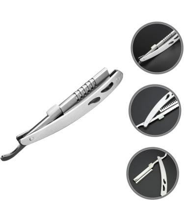 Minkissy Stainless Steel Razor Holder - Durable Hairdresser & Beard Razor Stand for Straight Blade & Knife - Buy Online on GoSupps.com