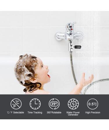 MatyBobe LED Digital Shower Thermometer - 0-100 Baby Bath Temperature Display | Celsius/Fahrenheit | 360 Rotatable Umbrella - Ideal for Kitchen & Bathroom - Buy Online on GoSupps.com
