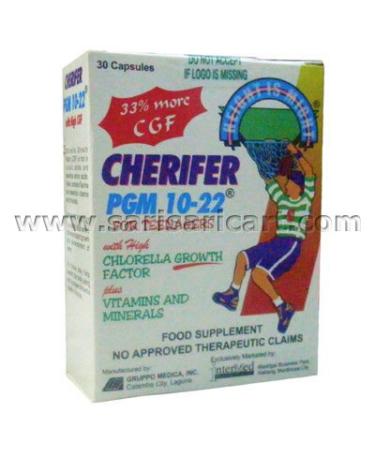 Cherifer PGM 10-22 Capsules with Zinc for Teenagers with Chlorella Growth Factor and Taurine 30 Capsules