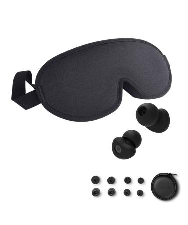 EVA BELLE Sleep Mask for Women Men Eye Mask Sleeping of 3D Light Blocking Blindfold & Ear Plugs for Sleeping Noise Reduction Silicone Sound Blocking Sleeping Earplugs Set