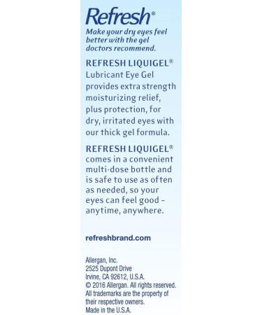 Refresh Liquigel Lubricant Eye Drops Soothing Gel - 0.5 fl oz Pack of 5 - Buy Online on GoSupps.com