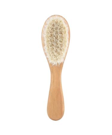 Soft Natural Goat Baby Hair Brush and Infant Head Massage Comb with Wooden Handle - Buy Online on GoSupps.com