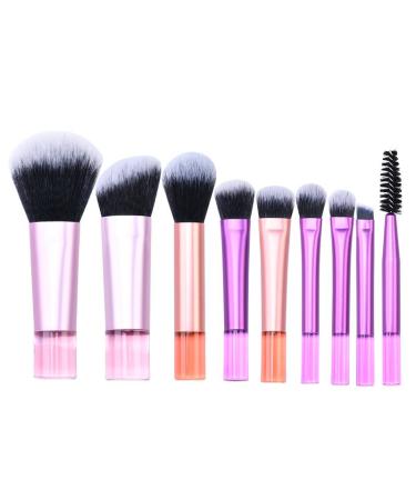 Travel Makeup Brushes Set - 10pcs Mini Cosmetic Brush Kit with Bag | Small Multi Color Face & Eye Brushes - Buy Online on GoSupps.com