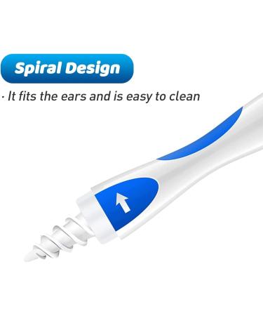 Q Grips Earwax Removal Tool - Reusable Spiral Ear Wax Remover Kit with 16 Soft Heads - Safe Ear Cleaner for Adults and Kids (Blue) - Buy Online on GoSupps.com
