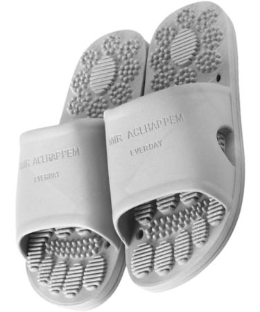 FRCOLOR 2 Pairs Massage Slippers for Men Women Slippers for Hotel Relax Slippers Spa Slippers Tub Massage Shoes Man PVC 27.00X11.00X5.00CMx2pcs Grey X 2 Pieces - Buy Online on GoSupps.com