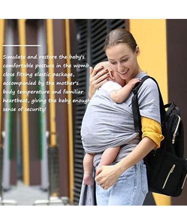 Voarge Baby Sling Wrap - Adjustable Unisex Carrier for Newborns to Toddlers (Light Gray) - Buy Online on GoSupps.com