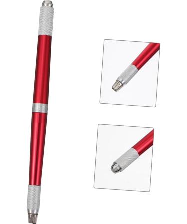 Didiseaon 2pcs Aluminium Makeup Eyebrow Make Microblading Pencil Manual Supply Embroidered Professional Pen 14.2x0.9cmx2pcs Redx2pcs - Buy Online on GoSupps.com