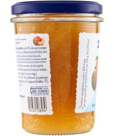  Italian Gourmet E.R. Zuegg Zero Pesche 8 x 220g No Added Sugar Peach Jam Jars + Gourmet Italian Tomato Pulp Box 400g - Buy Online on GoSupps.com